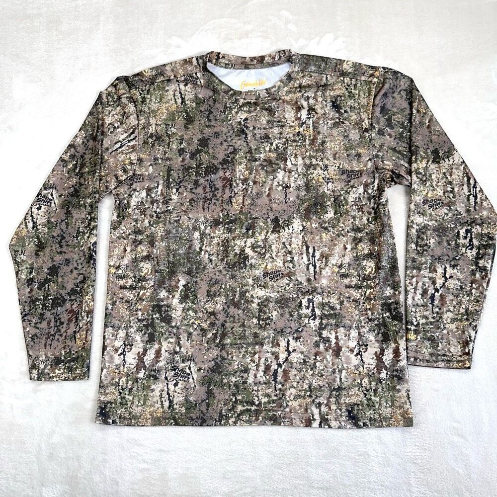 Gamehide‎ Shirt Mens Medium SHAPE SHIFT CAMO Long Sleeve Performance Base Layer